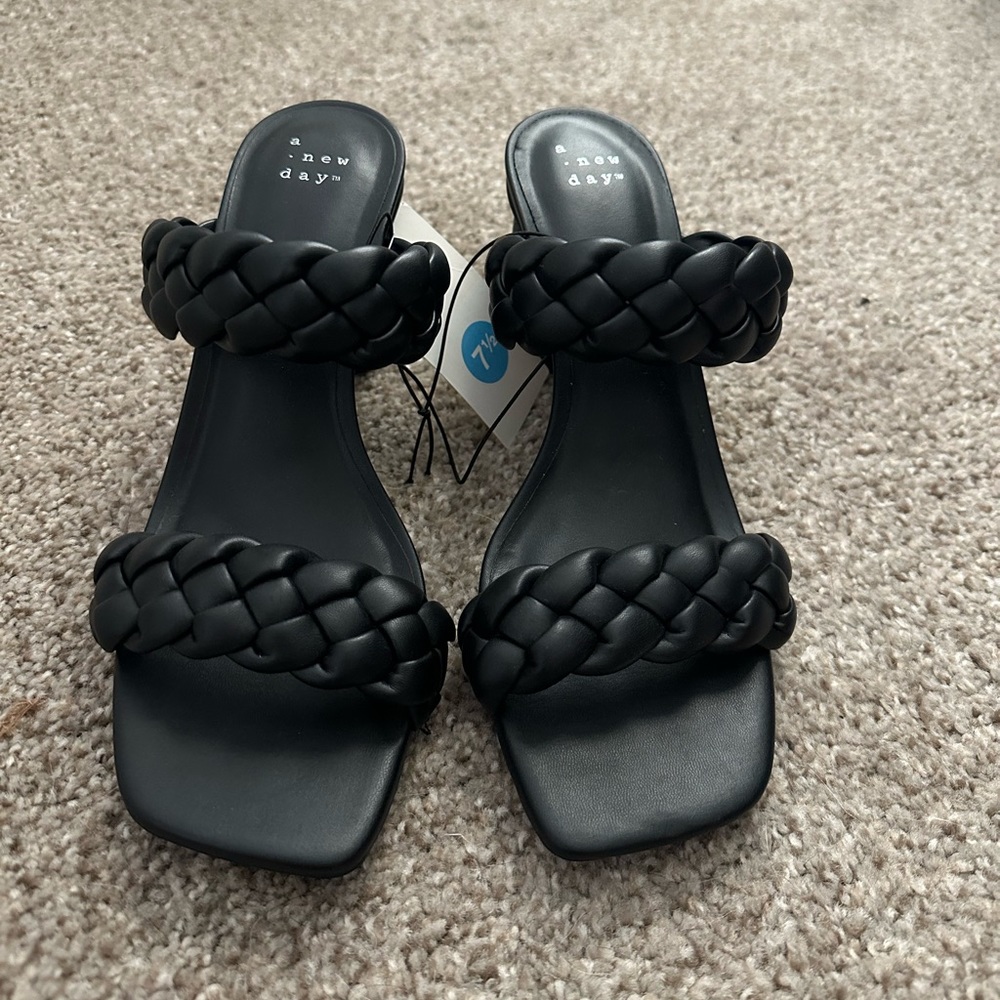 Black a new day Basil Mule Heels